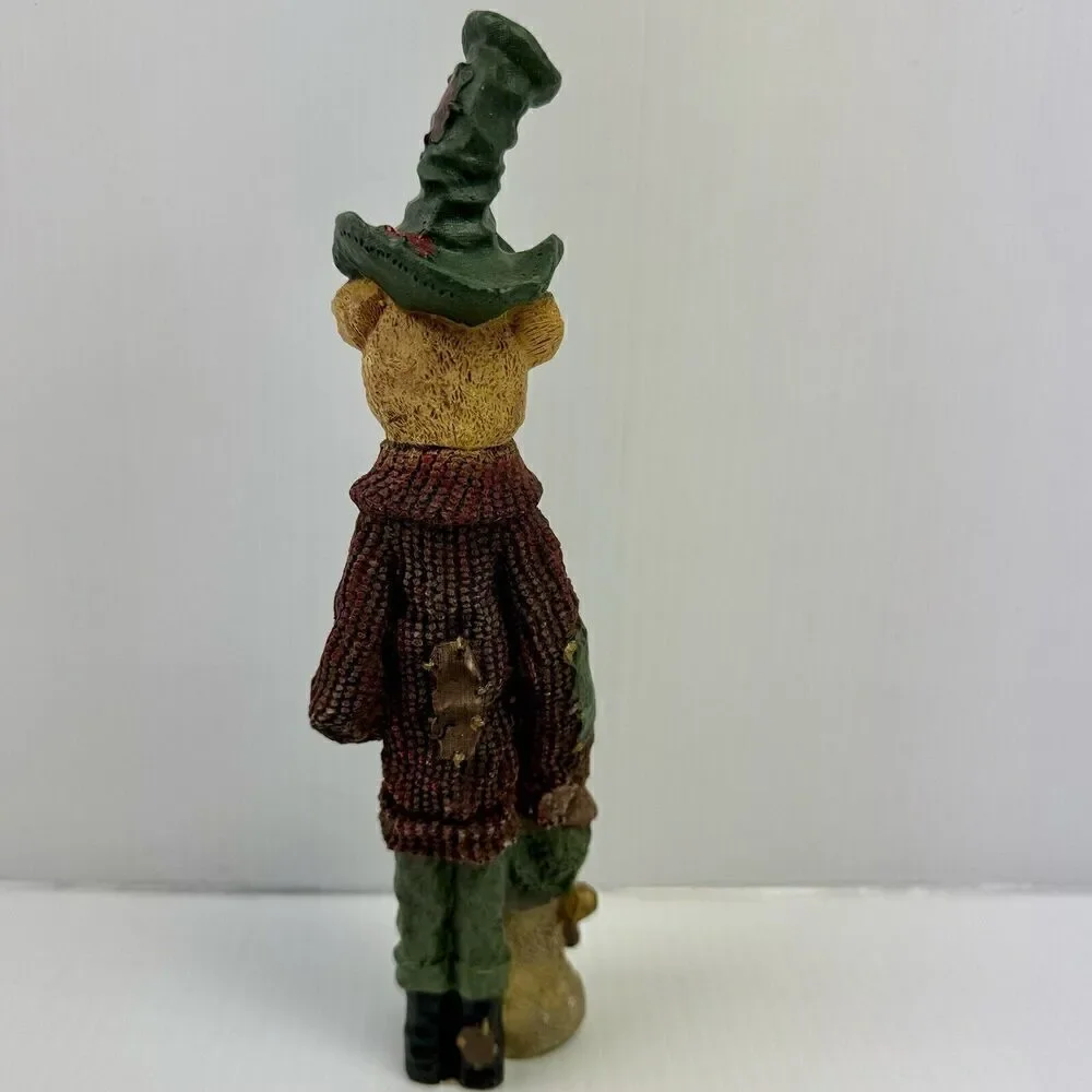 Boyds Bears Tall Bear Statue In Sweater With Snowman Vintage Collection